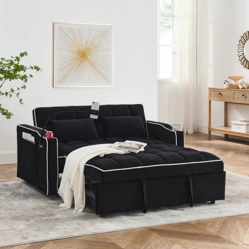 2026 Fashionable modern and multi-functional foldable velvet sofa bed