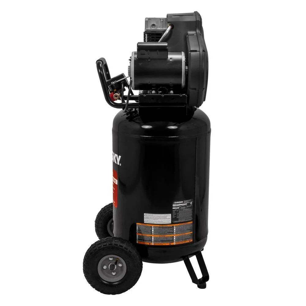 2026 NewHusky 30-gallon compressor, 175 PSI, oil-lubricated belt drive, portable vertical electric air compressor C304H