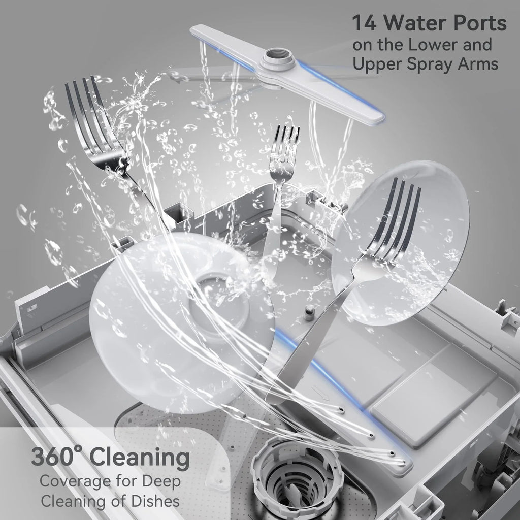 2026 Countertop Dishwasher With 5-Liter Built-in Water Tank