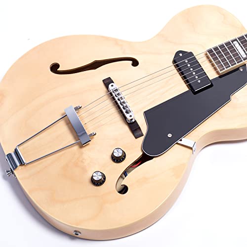 2026 GROTE Jazz Electric Guitar Hollow Body Chrome Hardware P90 pickup (RED)