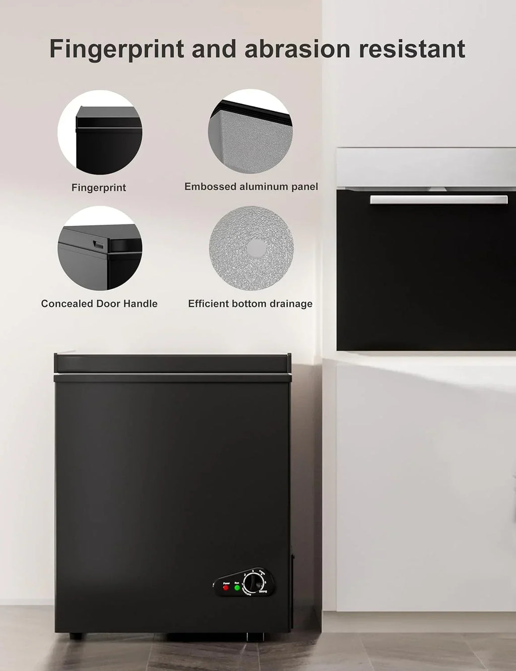 2026 7.0 Cu Ft Chest Freezer - Energy Efficient & Quiet Mini Freezer with Adjustable Thermostat - Compact Deep Freezer for Home, Apartment, and Garage - Removable Basket & Defrost Drain