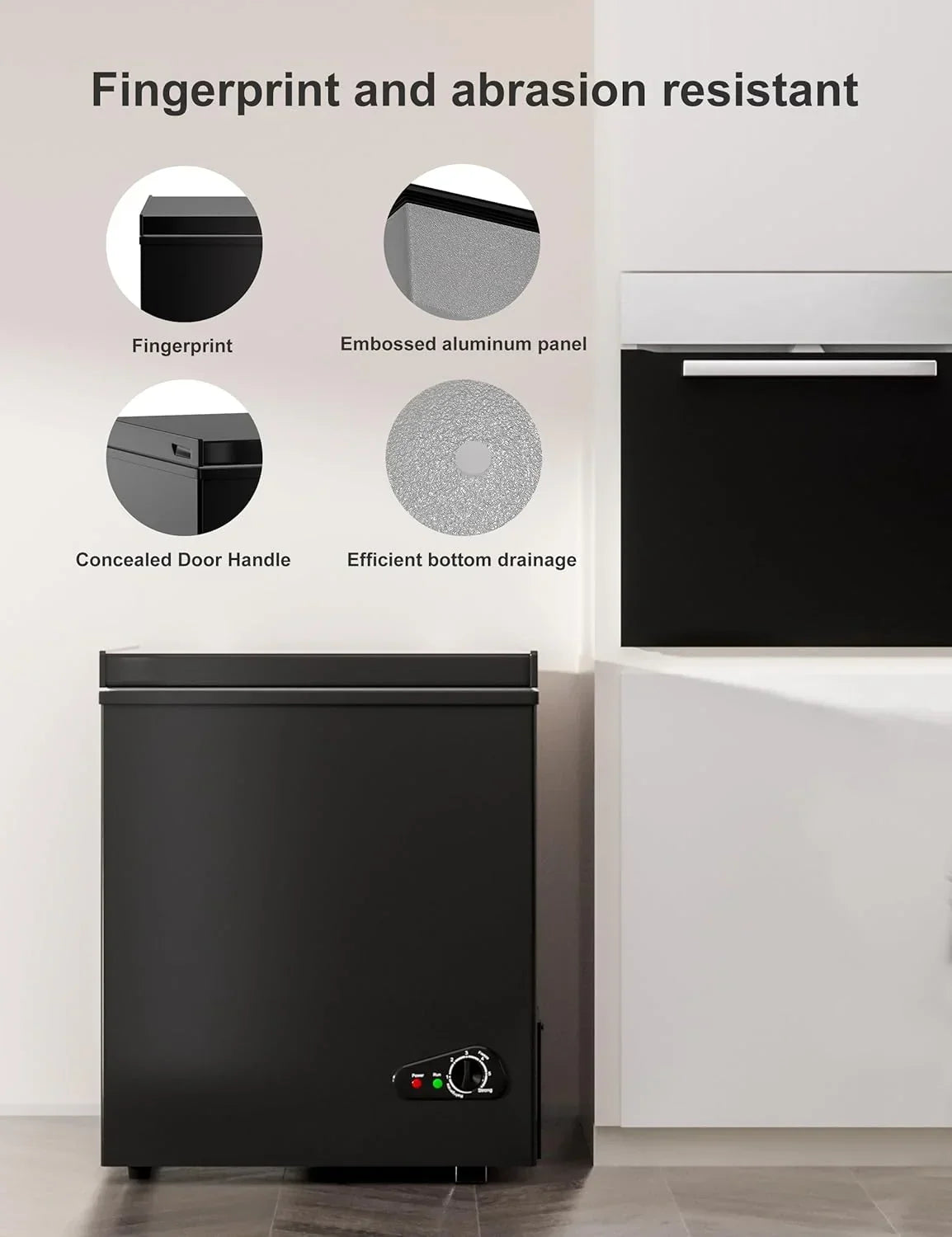 2026 7.0 Cu Ft Chest Freezer - Energy Efficient & Quiet Mini Freezer with Adjustable Thermostat - Compact Deep Freezer for Home, Apartment, and Garage - Removable Basket & Defrost Drain