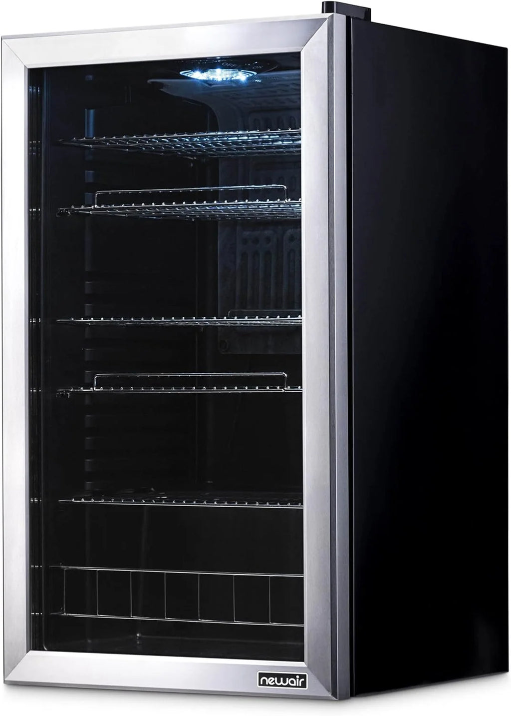 2026 Beverage Refrigerator Cooler | 126 Cans Free Standing with Right Hinge Glass Door | Mini Fridge Beverage Organizer Perfect For Beer, Wine, Soda, And Cooler Drinks