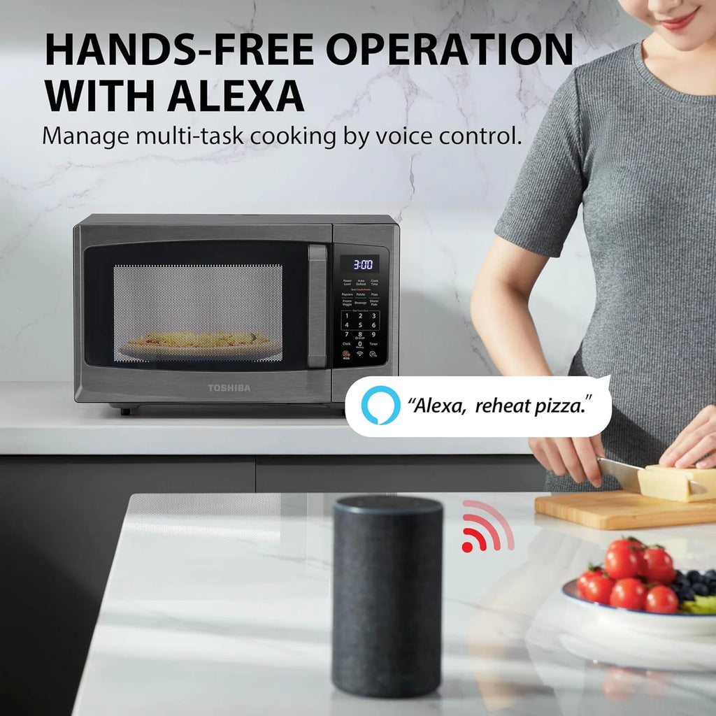 2026 4-in-1 ML-EC42P(SS) Countertop Microwave Oven, Smart Sensor, Convection, Air Fryer Combo, Mute Function, Position Memory 13.6" Turntable, 1.5 Cu Ft, 1000W, Silver