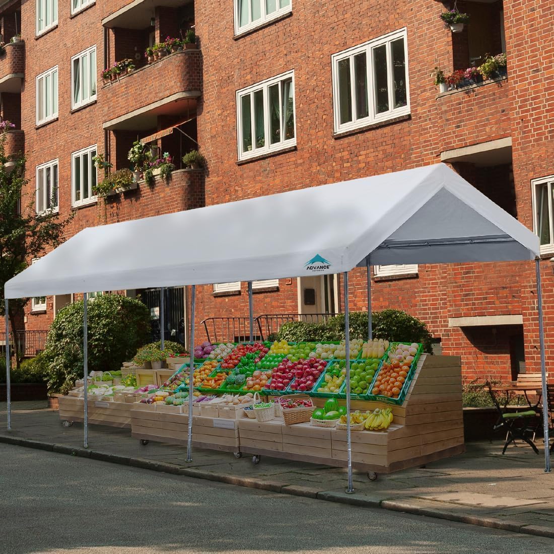 2026 10x20 ft Heavy Duty Carport Potable Car Canopy Garage Party Tent Boat Shelter, Adjustable Height from 9.5 ft to 11 ft, Beige