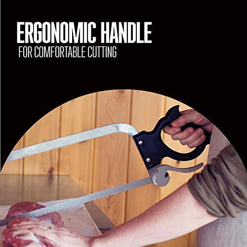 2026 Weston Butcher Meat and Bone Saw with 22 Inch Stainless Steel Serrated Blade with Quick Release Handle (47-2201)