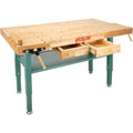 2026 T10157 - Heavy-Duty Oak Workbench with Steel Legs