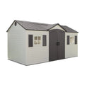 2026 New2025 Side entrance, 4.57 m W x 2.44 m D, plastic tool shed