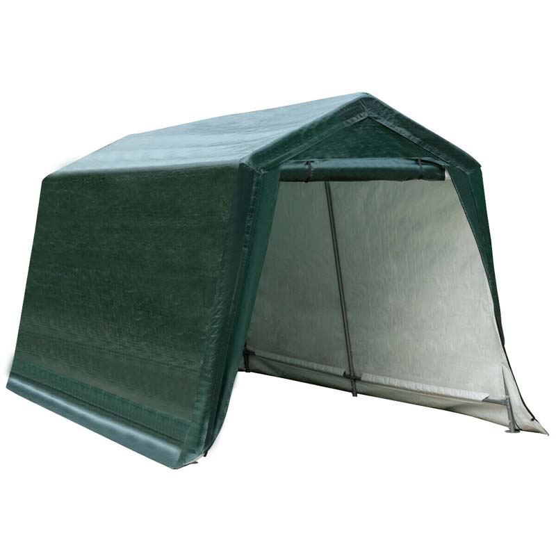 2026 8 x 14 FT Heavy Duty Steel Enclosed Carport Car Tent Canopy Outdoor Garage Storage Shelter Shed with Waterproof Ripstop Cover