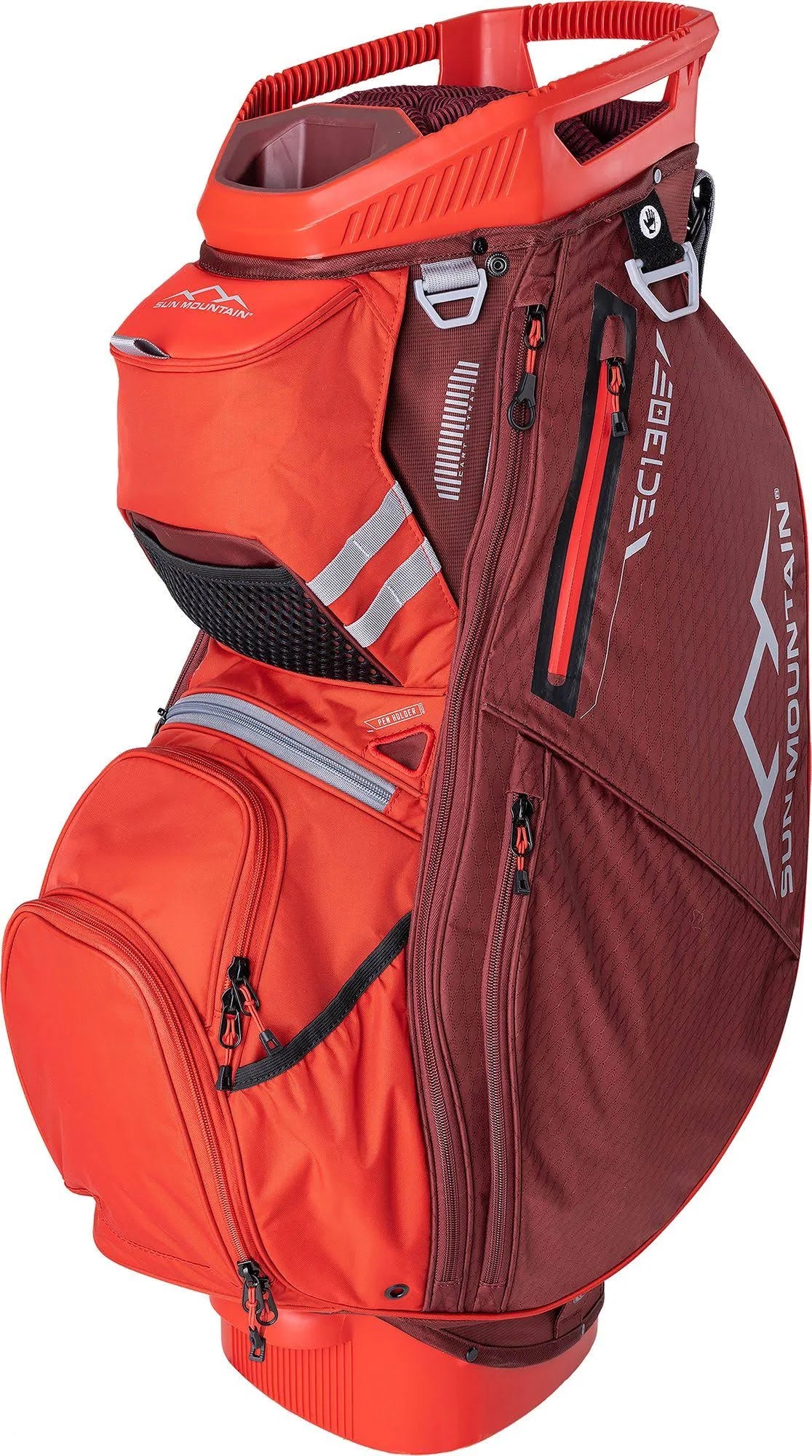 Sun Mountain C-130 2026 Cart Bag - Black Steel Rush Red