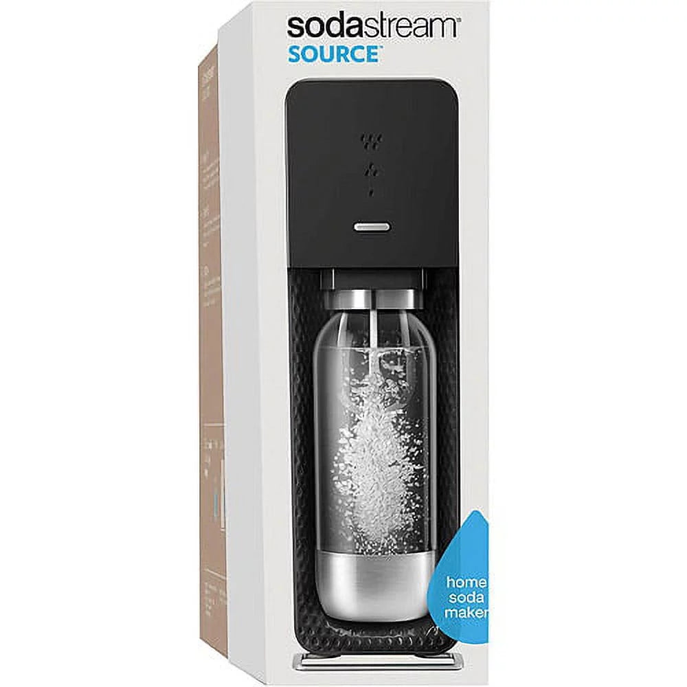 2026 SodaStream Source Home Soda Maker Starter Kit, Black