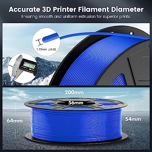 2026 SUNLU 4kg PLA 3D Printer Filament Bundle, Neatly Wound PLA Filament 1.75mm ±0.02mm, Individually Vacuum Packed, 4kg in Total, 1kg per Spool, 4 Pack, 4000g, 4Black
