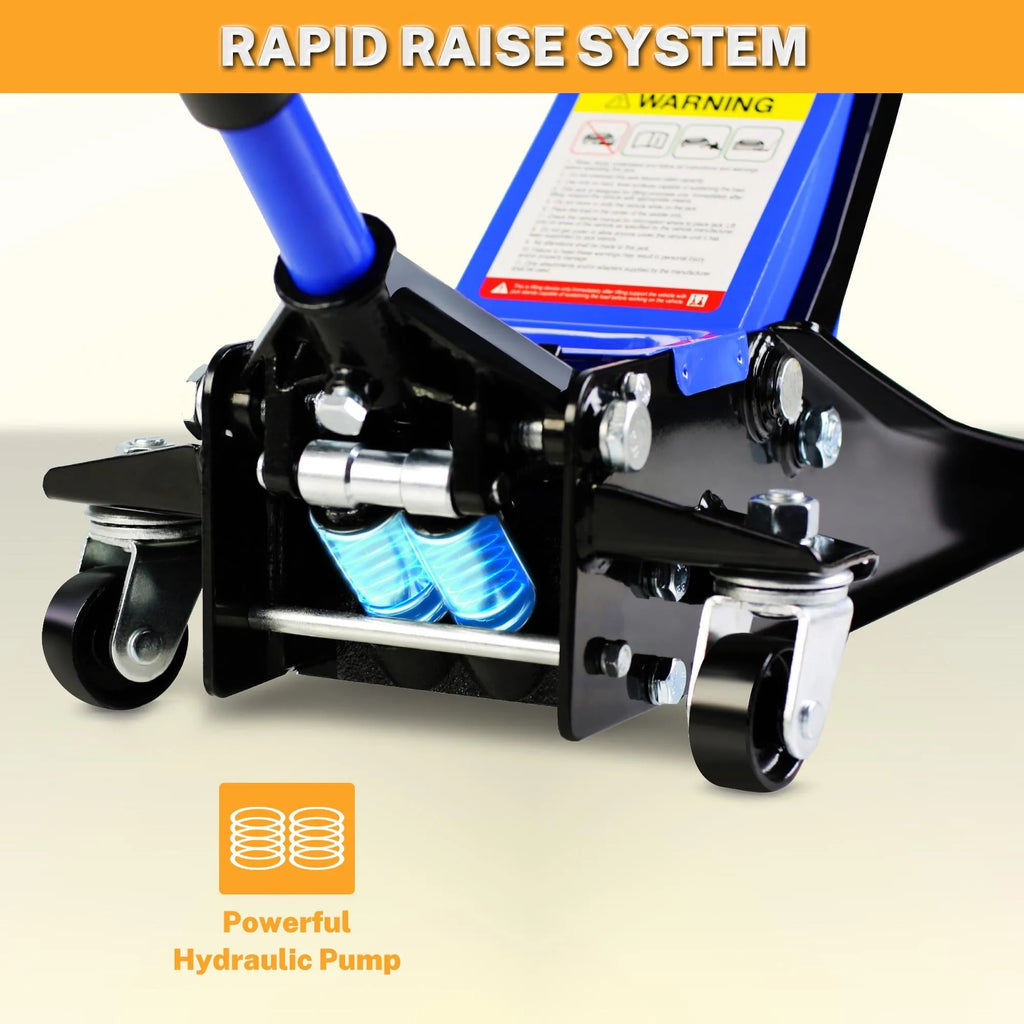 2026 4-Ton Floor Jack, Low Profile Car Jack, Heavy-Duty Trolley Jack Car Lift with Dual Pump Pistons, Lifting Range 4"-21", 8000LBS