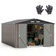 2026 10 x 14 FT Outdoor Storage Shed with Improved Windproof Metal Structure