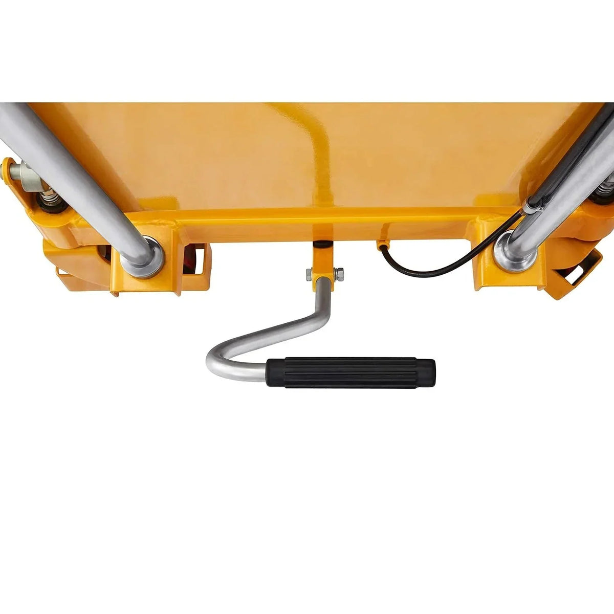 2026 NewHydraulic lifting table trolley – load capacity 350 kg, maximum height 130 cm, double scissor lift table with safety device and 4 wheels