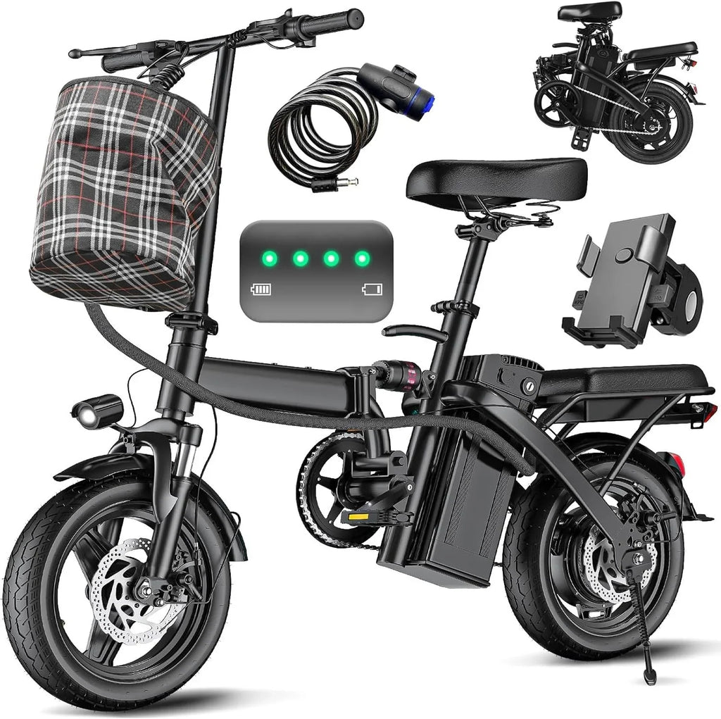 2026 NewElectric bicycle for adults and teenagers, foldable e-bike for commuters and city use, foldable e-bike motor 48V 24MPH