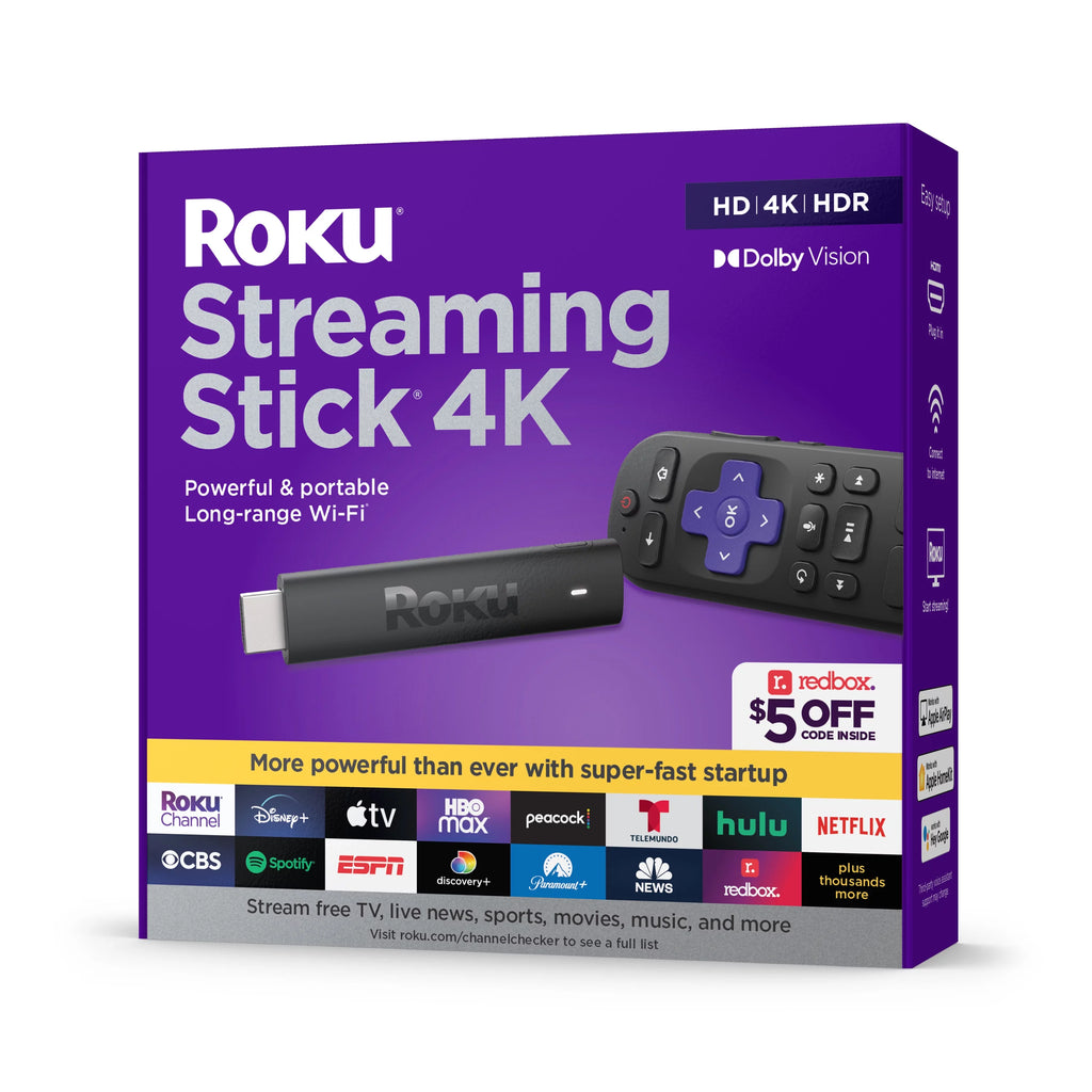 2026 Roku Streaming Stick 4K | Streaming Device 4K/HDR/Dolby Vision with Voice Remote with TV Controls and Long-Range Wi-Fi