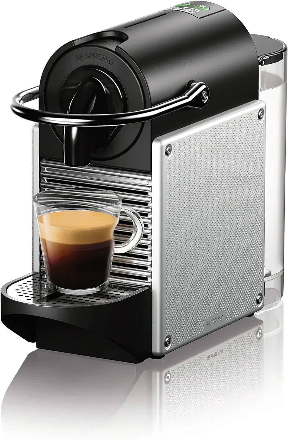 2026 NewNespresso Pixie espresso machine by De’Longhi, 19-bar pump, compact aluminum design, silver, 1100 ml