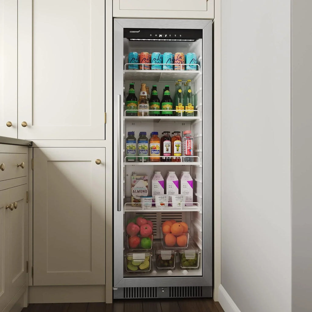2026 VBM101 22" Wide 10.1 Cu. Ft. Commercial Beverage Merchandiser Stainless Steel, Temp Alarm, Reversible Door