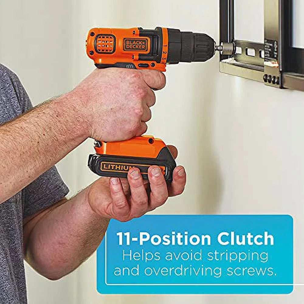 2026 20V MAX Cordless Drill and Driver, 3/8 Inch, With LED Work Light, Battery and Charger Included (LDX120C)