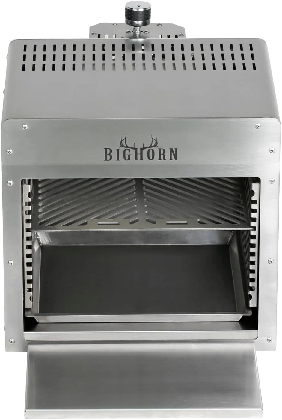 2026 1500 deg F Small Infrared Propane Gas Grill - Portable Steak Broiler & Sear Station Outdoor Salamander BBQ with Pizza Stone Stainless Steel