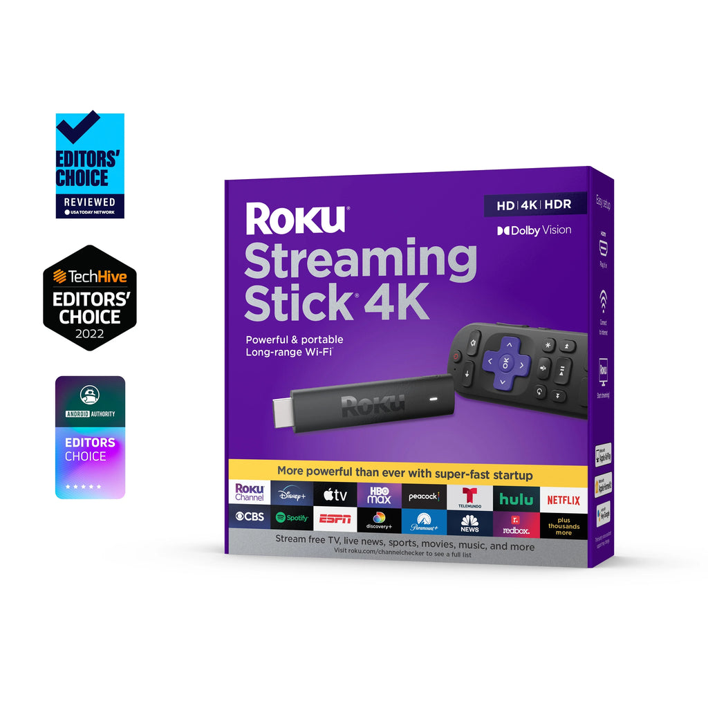 2026 Roku Streaming Stick 4K | Streaming Device 4K/HDR/Dolby Vision with Voice Remote with TV Controls and Long-Range Wi-Fi