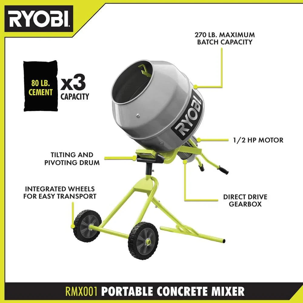 2026 5.0 cu. ft. Portable Concrete Mixer RMX001