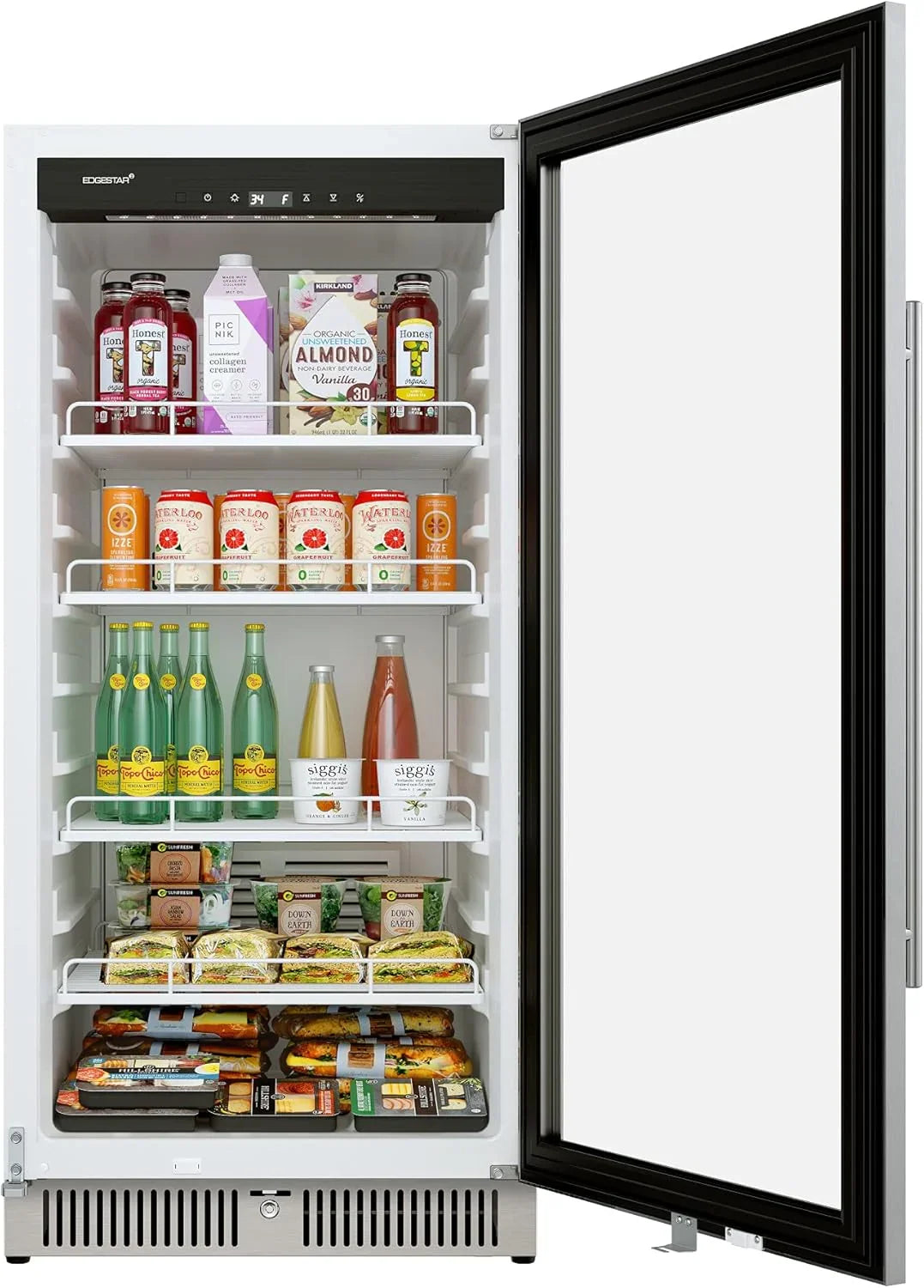 2026 VBM101 22" Wide 10.1 Cu. Ft. Commercial Beverage Merchandiser Stainless Steel, Temp Alarm, Reversible Door
