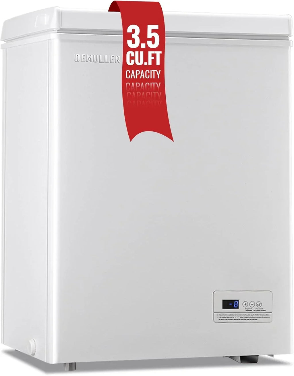 2026 5.0 Cu. Ft. Chest Freezer with 2 Removable Stainless Steel Baskets, Electronic Control, 41 deg F to -15 deg F, Black