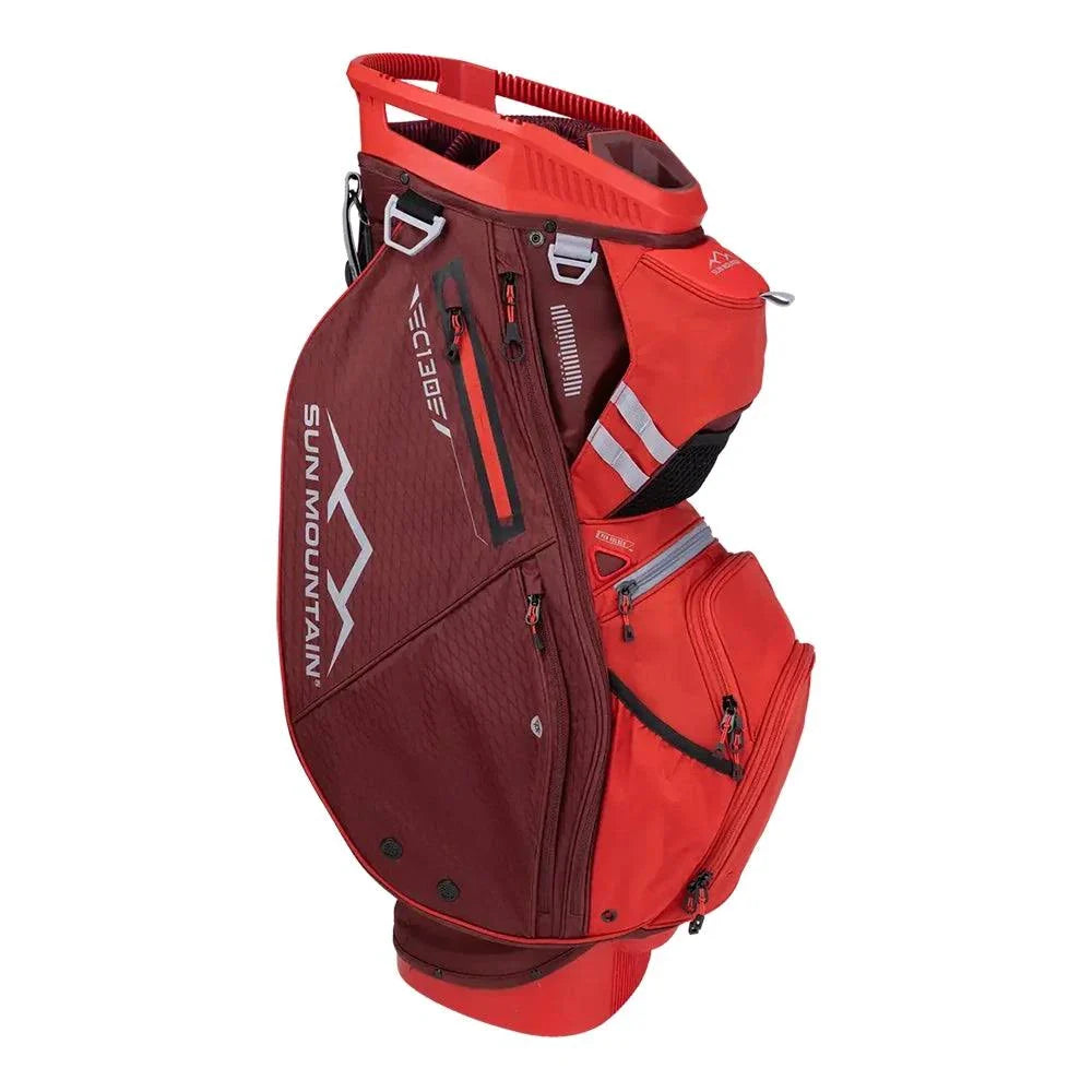 Sun Mountain C-130 2026 Cart Bag - Black Steel Rush Red