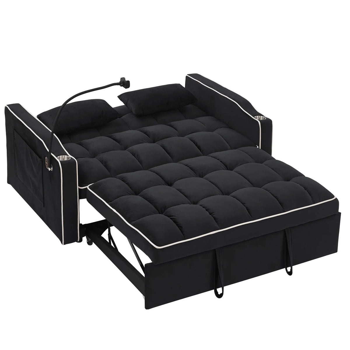 2026 Fashionable modern and multi-functional foldable velvet sofa bed