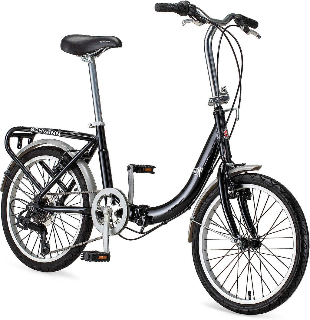 2026 Schwinn Loop Adult Folding Bike for Men and Women, 20-inch Wheels, 7-Speed Drivetrain