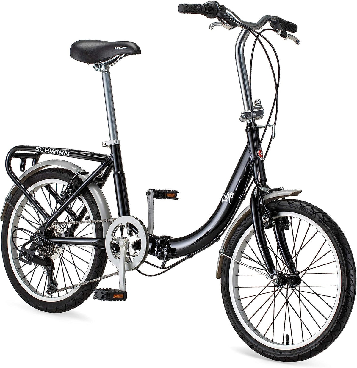 2026 Schwinn Loop Adult Folding Bike for Men and Women, 20-inch Wheels, 7-Speed Drivetrain