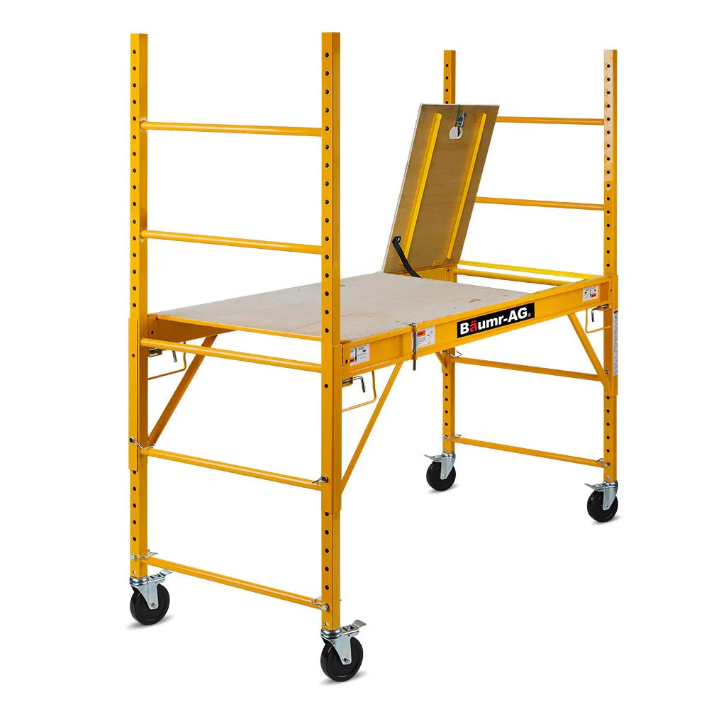 2026 Adjustable Mobile Scaffolding, 450kg Capacity, with Trapdoor Hatch