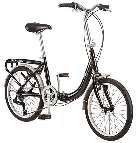 2026 Schwinn Loop 7 Speed FOLDING BICYCLE, 20 Inch City Cycling FOLDING BIKE, Black