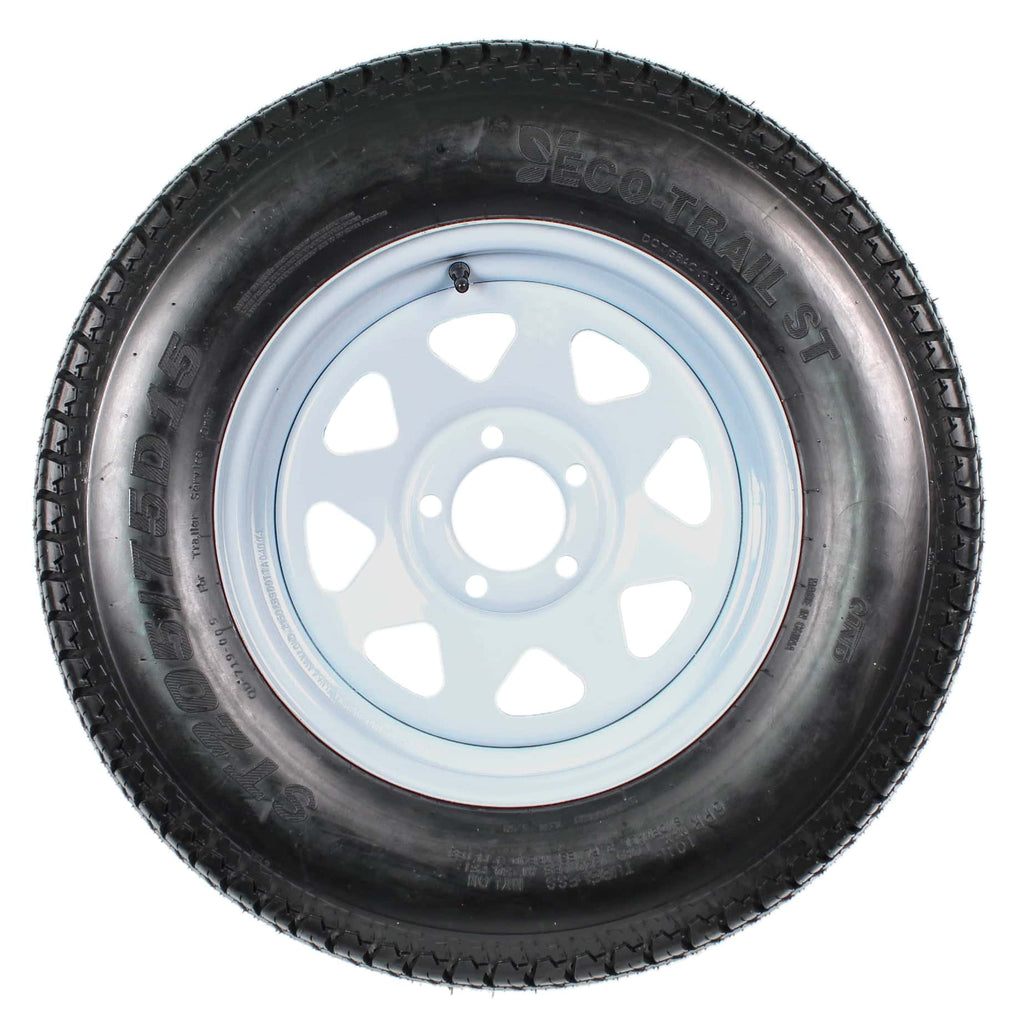 2026 2-Pack Trailer Tire On Rim ST205/75D15 205/75 D 15 in. LRC 5 Hole White Spoke