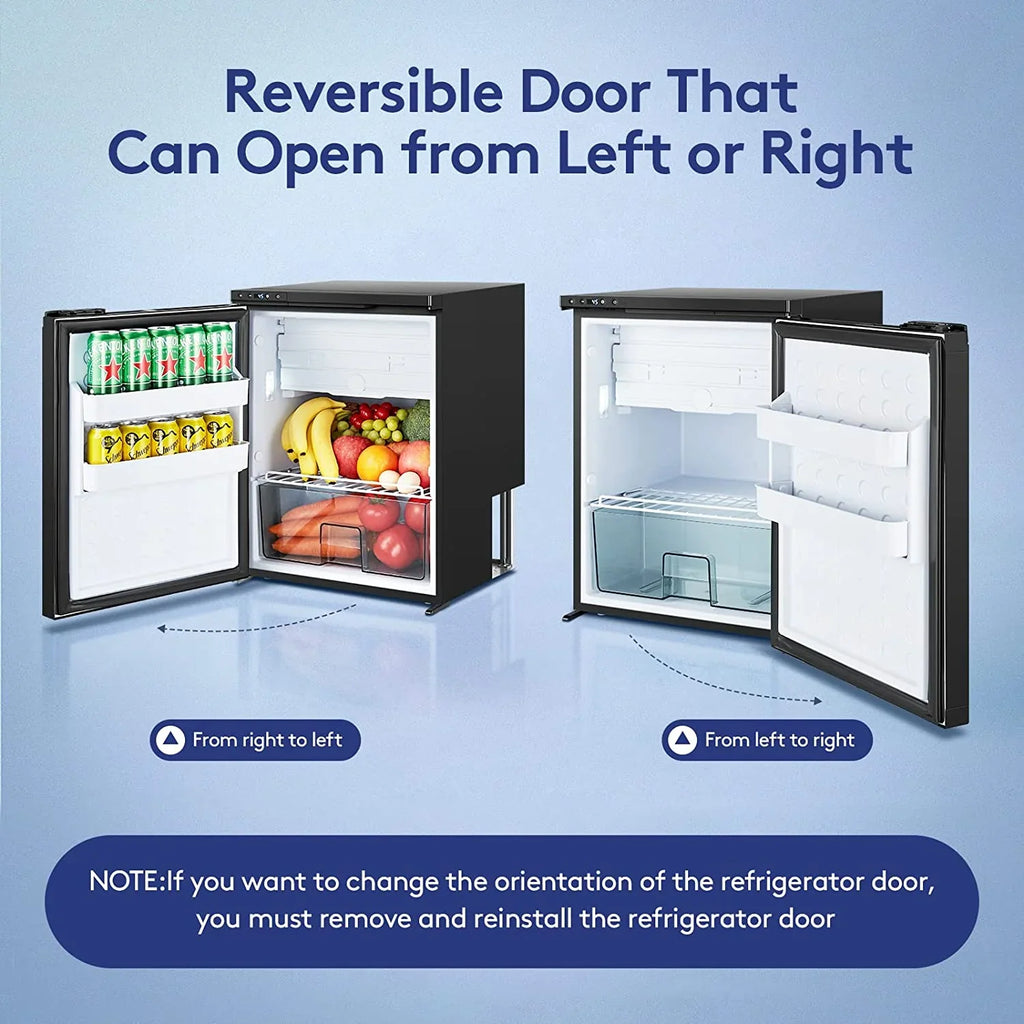 2026 12 Volt RV Refrigerator 2.3cu.ft 65L RV Fridge and Freezer