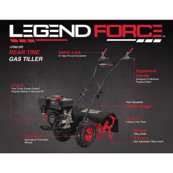 2026 20 in. 212 cc Gas Rear Tine Garden Tiller
