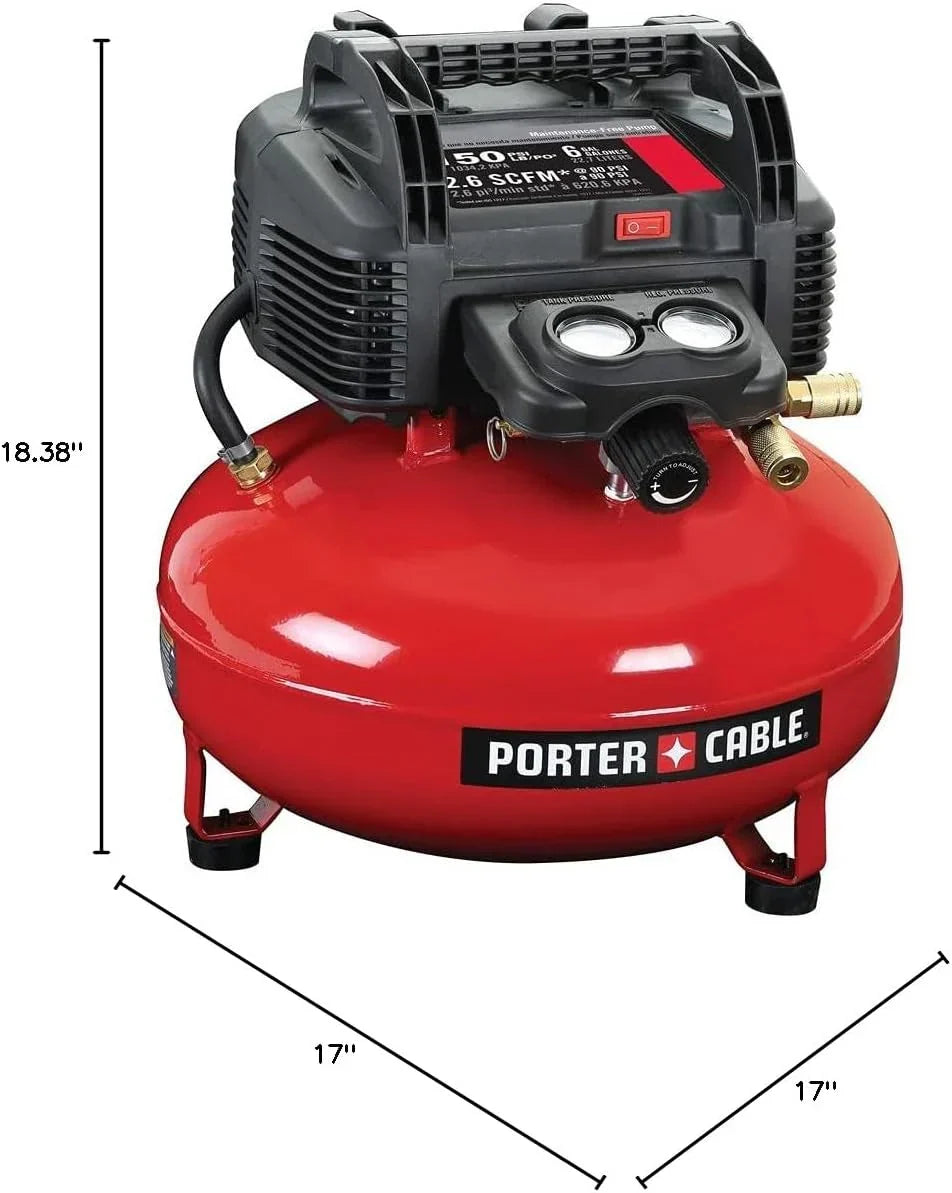 2026 Air Compressor, 6-Gallon, Pancake, Oil-Free (C2002-ECOM)