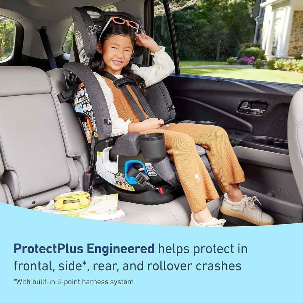 2026 New4Ever DLX 4-in-1 Child Car Seat, Charlie | Car seat for babies and toddlers, 10 years of use | Rear-facing, forward-facing and booster seat | Safe, comfortable and practical