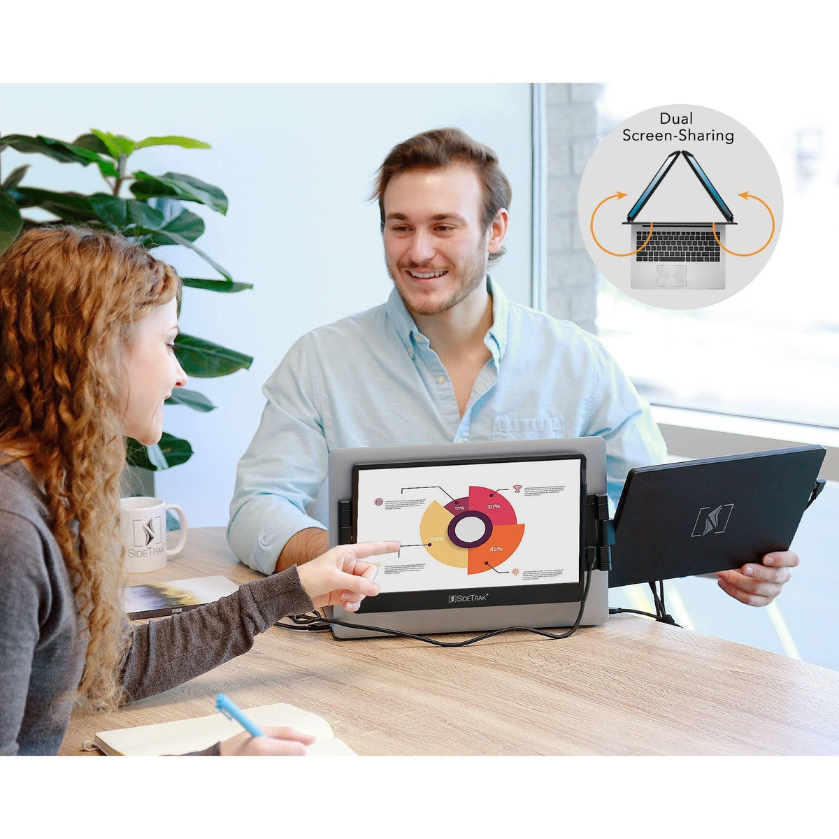 2026 NewSideTrak Swivel Triple Portable 12.5x22 Monitor 2-Pack - Black 82868419