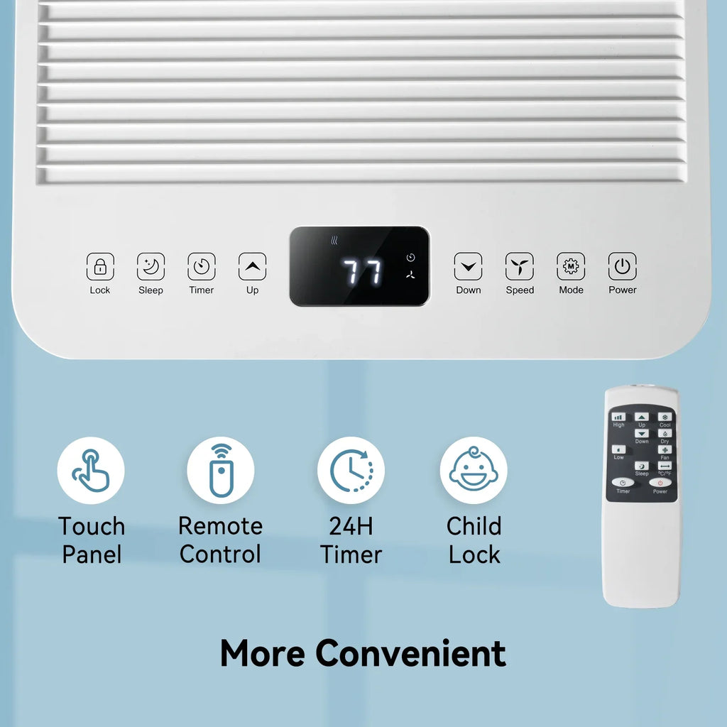 2026 NewBapipro 10,000 BTU Smart Portable AC - WiFi/Remote, 4-in-1 for 300 Sq.Ft, 24H Timer, Window Kit, ??55dB, ETL Certified
