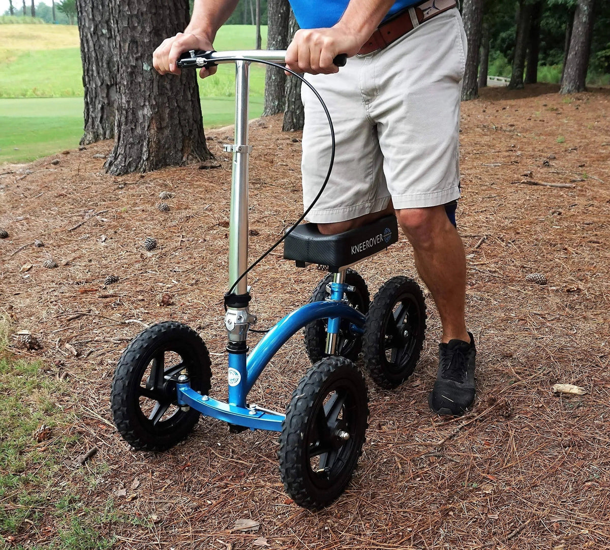 2026 NewNew KneeRover Quad All Terrain Knee Walker in Metallic Blue