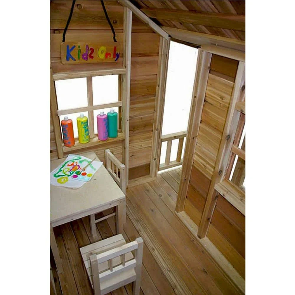 2026 Little Squirt 6 ft. Cedar Playhouse with Windows and Dutch Door