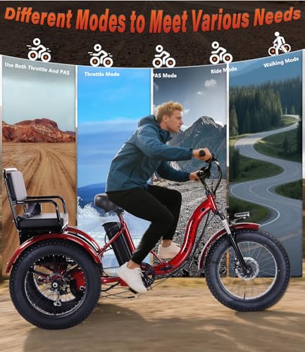 2026 Adult Electric Tricycle Adult Tricycle 3 Wheel Bikes Adults Electric Three Wheel Bike