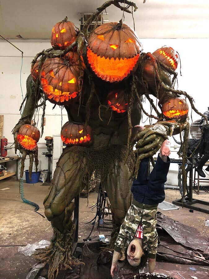 2026 Halloween Giant Pumpkin Monster and Child