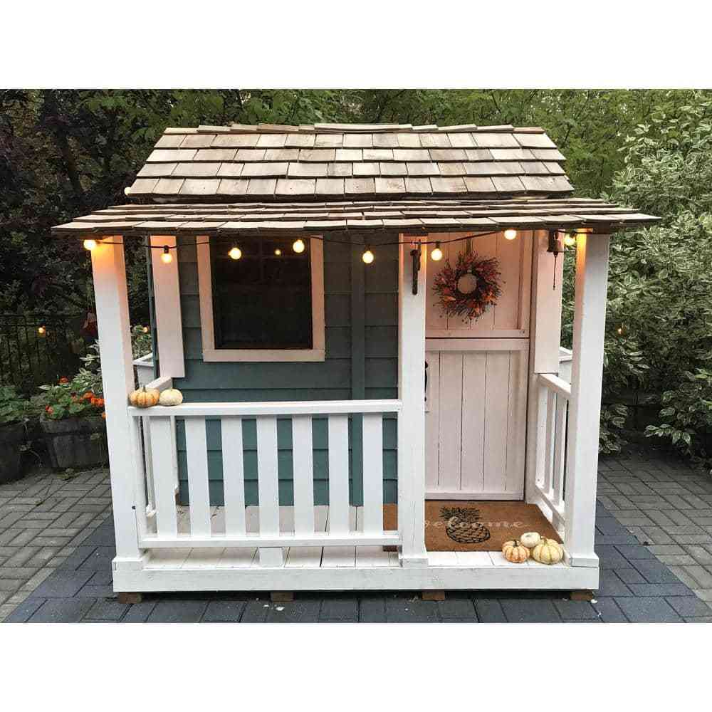 2026 Little Squirt 6 ft. Cedar Playhouse with Windows and Dutch Door