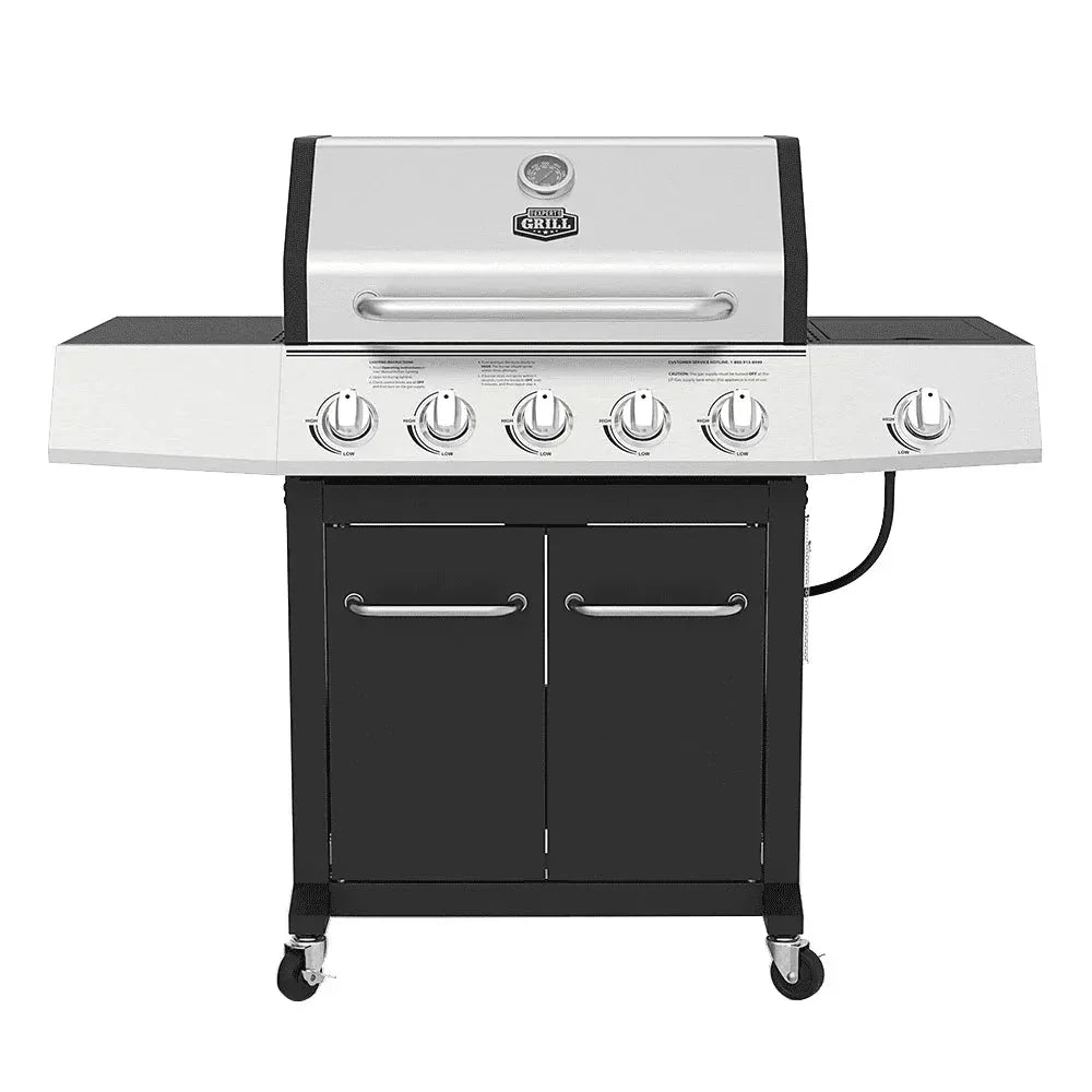 2026 5-Burner Propane Gas Grill with Side Burner