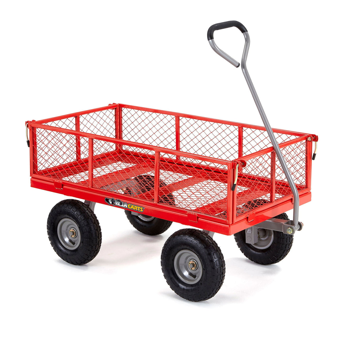 2026 Gorilla Cart 800 Pound Capacity Heavy Duty Steel Mesh Utility Wagon Cart, Red