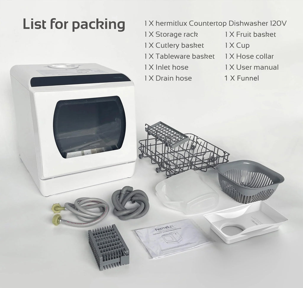 2026 Countertop Dishwasher With 5-Liter Built-in Water Tank